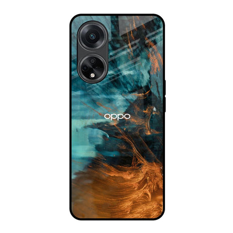 Golden Splash Oppo F23 5G Glass Back Cover Online