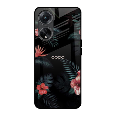 Tropical Art Flower Oppo F23 5G Glass Back Cover Online