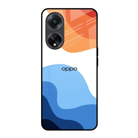 Wavy Color Pattern Oppo F23 5G Glass Back Cover Online