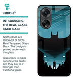 Cyan Bat Glass Case for Oppo F23 5G