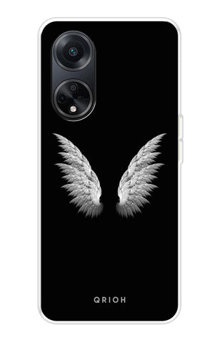 White Angel Wings Oppo F23 5G Back Cover