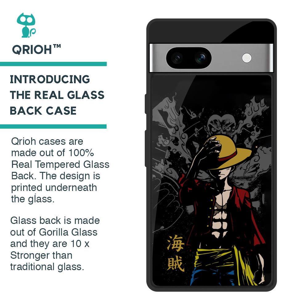 Dark Luffy Glass Case for Google Pixel 7A
