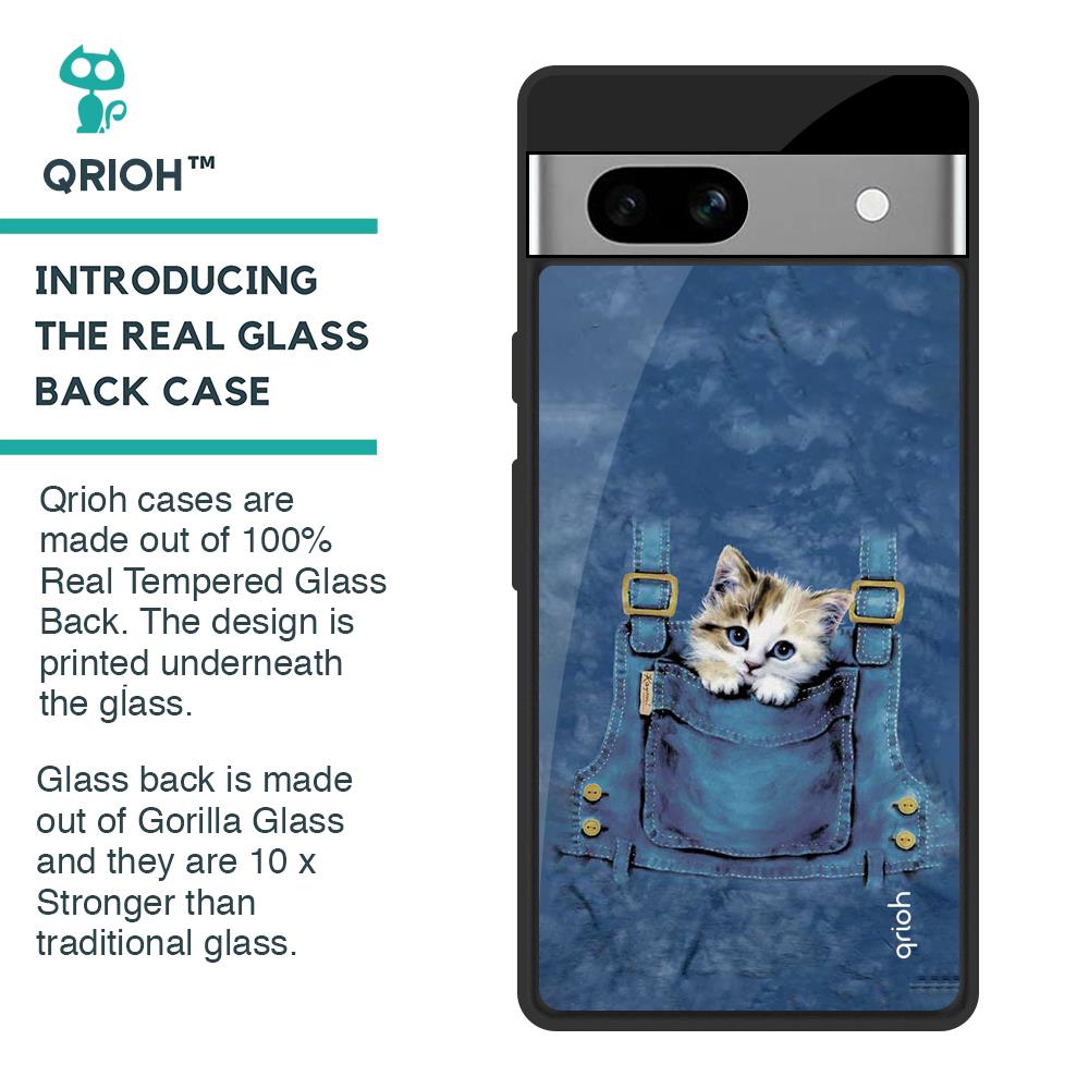 Kitty In Pocket Glass Case for Google Pixel 7A