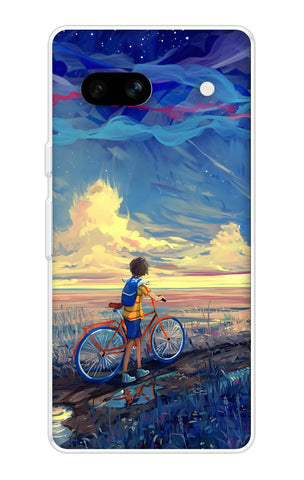 Riding Bicycle to Dreamland Google Pixel 7A Back Cover