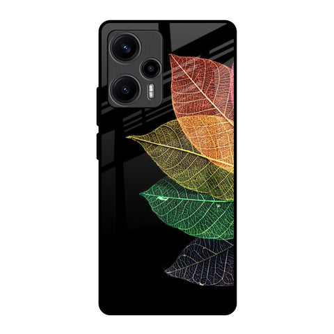 Colorful Leaves Poco F5 5G Glass Back Cover Online