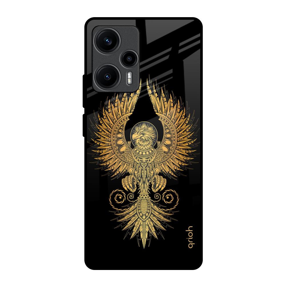 Mythical Phoenix Art Poco F5 5G Glass Back Cover Online
