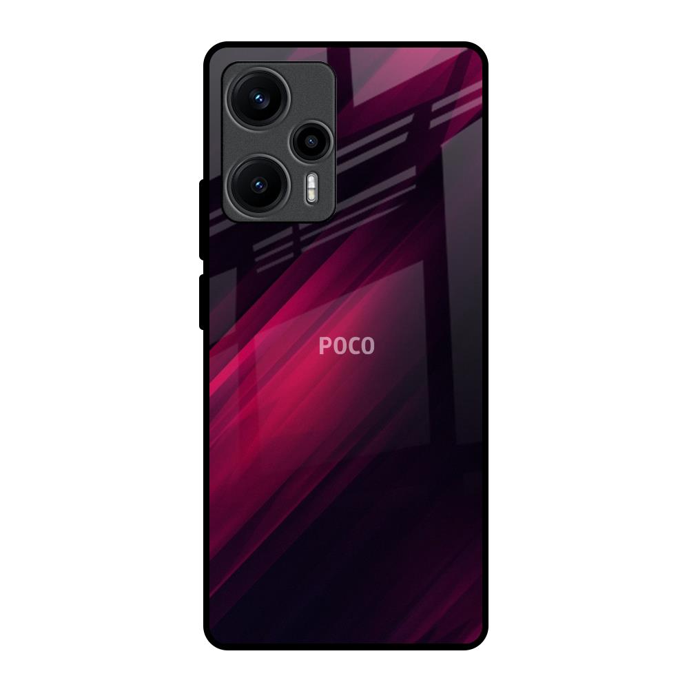 Razor Black Poco F5 5G Glass Back Cover Online