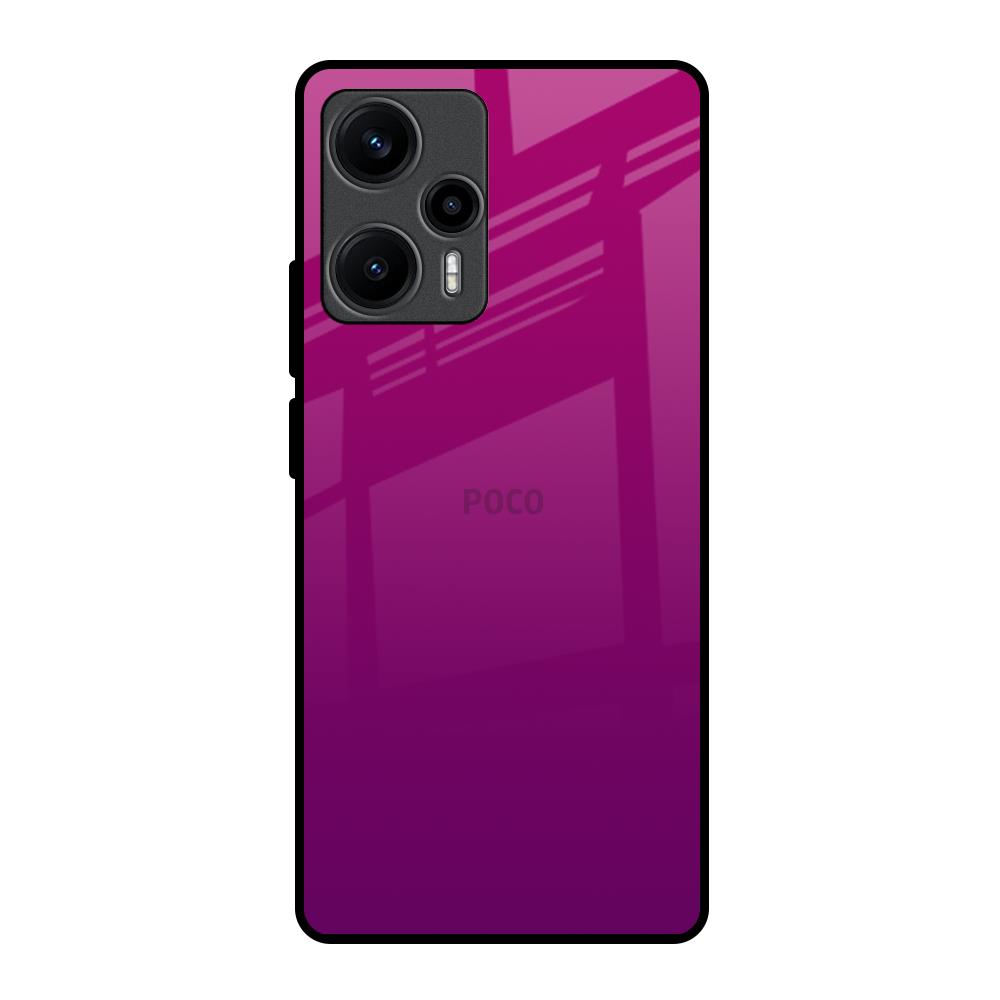 Magenta Gradient Poco F5 5G Glass Back Cover Online