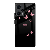 Fly Butterfly Poco F5 5G Glass Back Cover Online