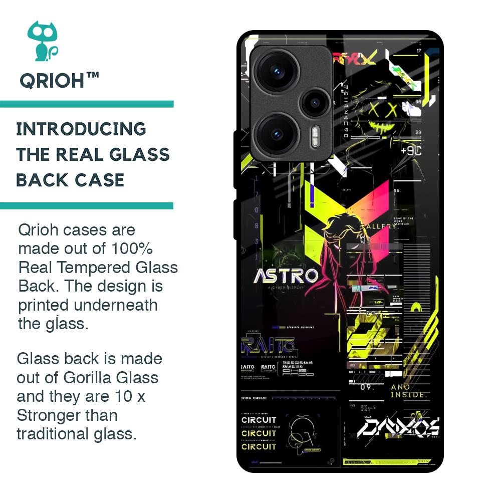 Astro Glitch Glass Case for Poco F5 5G