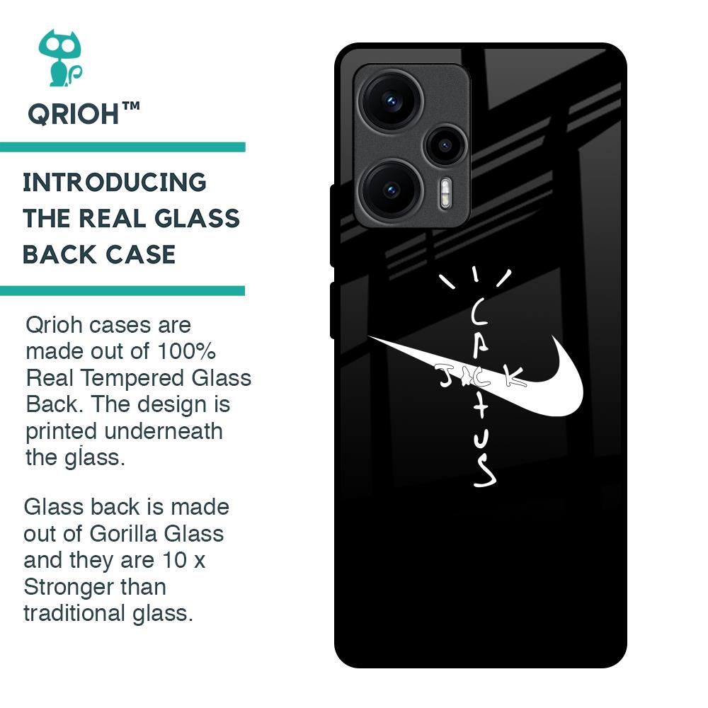 Jack Cactus Glass Case for Poco F5 5G