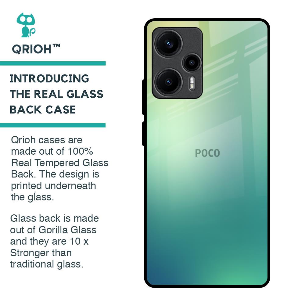 Dusty Green Glass Case for Poco F5 5G