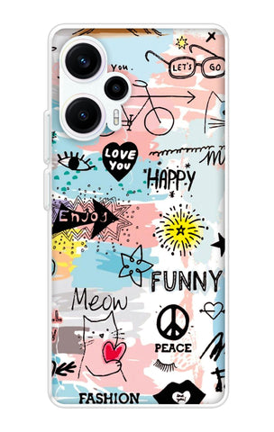 Happy Doodle Poco F5 5G Back Cover