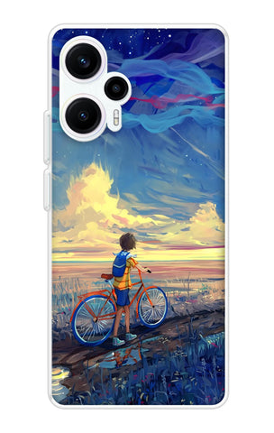 Riding Bicycle to Dreamland Poco F5 5G Back Cover