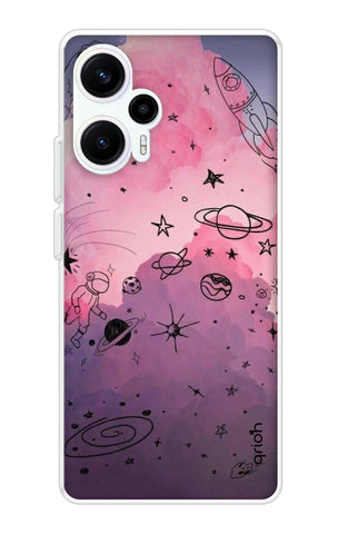 Space Doodles Art Poco F5 5G Back Cover