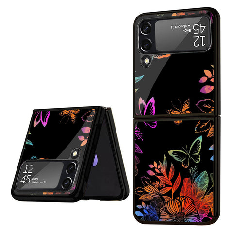 Rainbow Butterfly Samsung Galaxy Z Flip4 5G Glass Back Cover Online