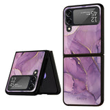Purple Gold Marble Samsung Galaxy Z Flip4 5G Glass Back Cover Online
