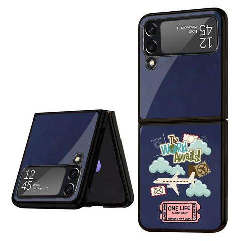 Tour The World Samsung Galaxy Z Flip4 5G Glass Back Cover Online