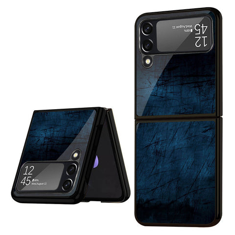 Dark Blue Grunge Samsung Galaxy Z Flip4 5G Glass Back Cover Online