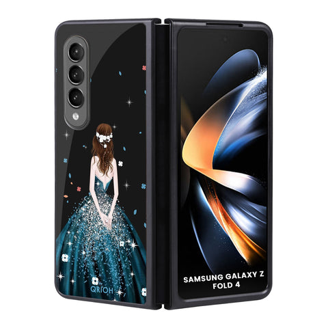Queen Of Fashion Samsung Galaxy Z Fold4 5G Glass Back Cover Online