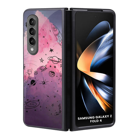Space Doodles Samsung Galaxy Z Fold4 5G Glass Back Cover Online