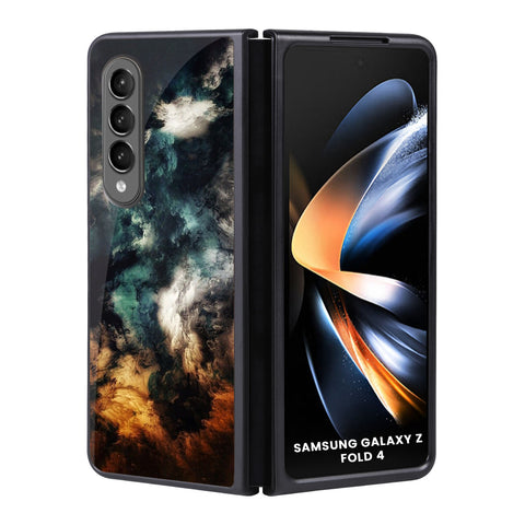 Multicolor Cloudy Smoke Samsung Galaxy Z Fold4 5G Glass Back Cover Online