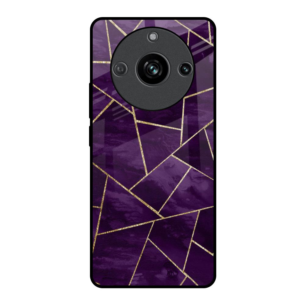 Geometric Purple Realme 11 Pro 5G Glass Back Cover Online