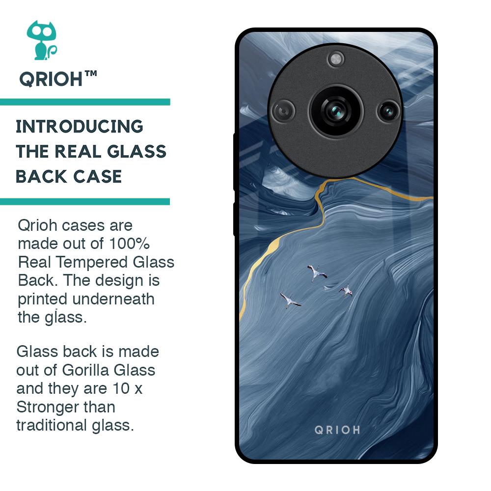 Deep Ocean Marble Glass Case for Realme 11 Pro 5G