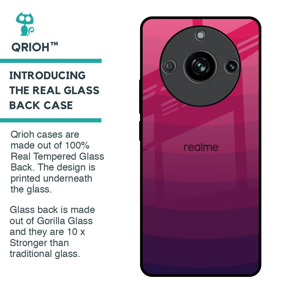 Wavy Pink Pattern Glass Case for Realme 11 Pro 5G