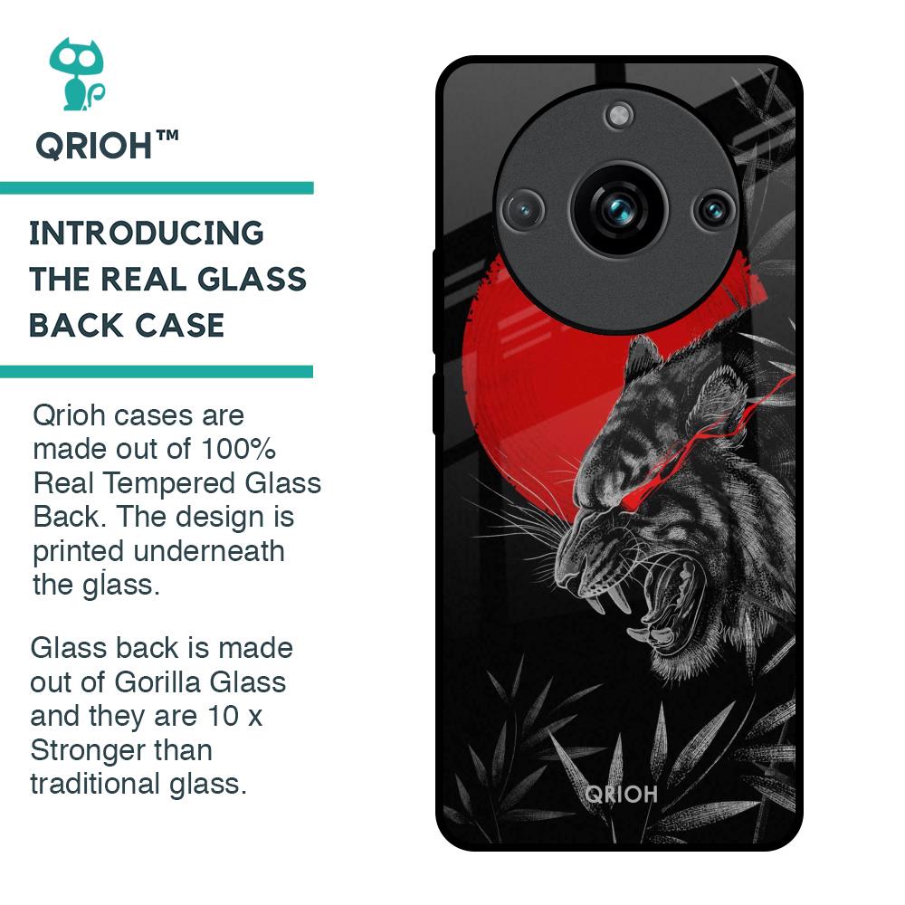 Red Moon Tiger Glass Case for Realme 11 Pro Plus 5G