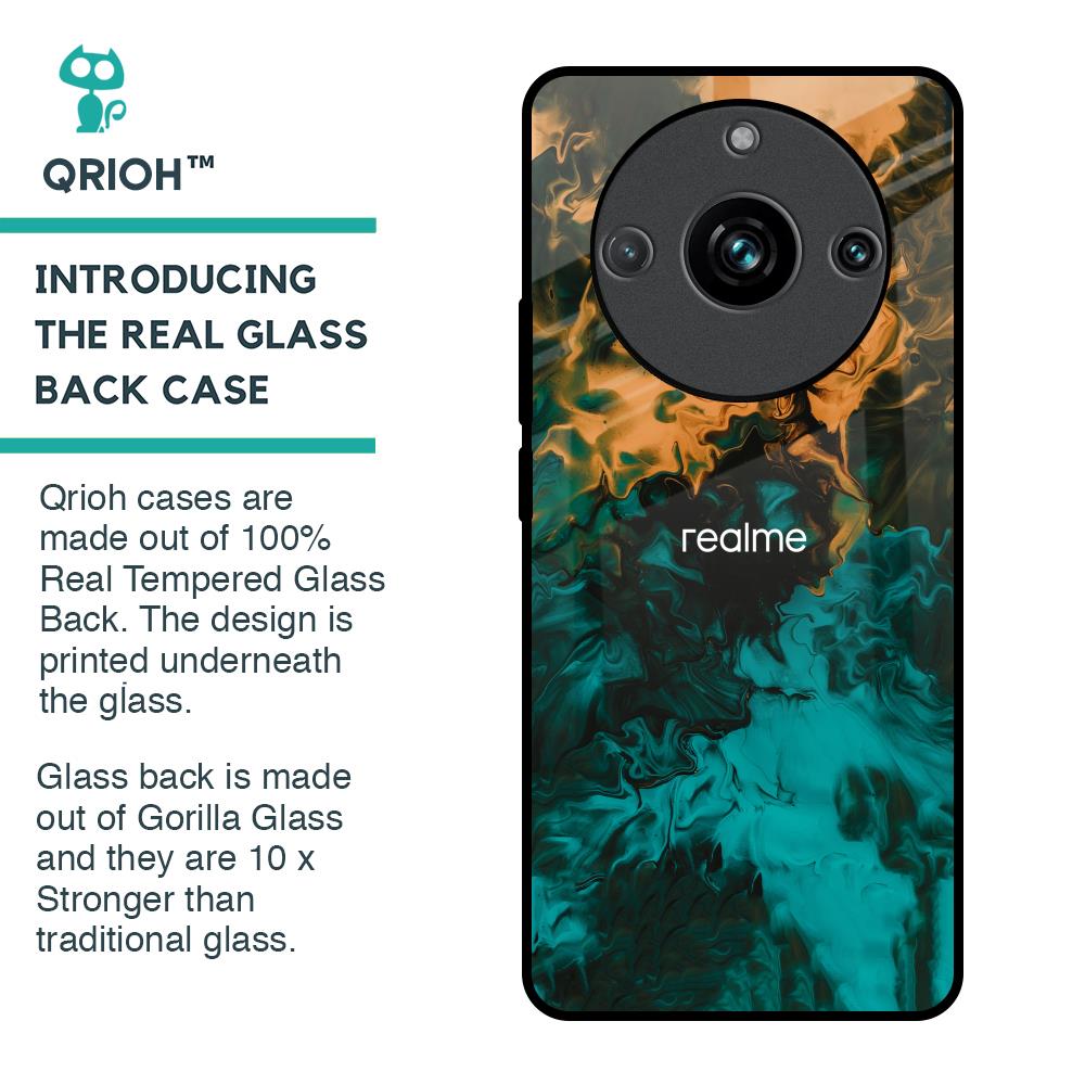 Watercolor Wave Glass Case for Realme 11 Pro Plus 5G