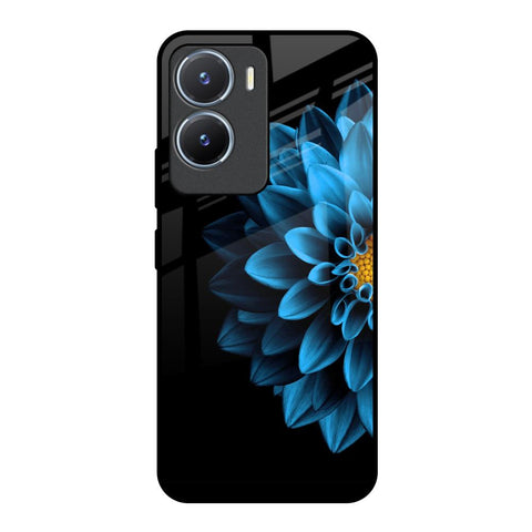 Half Blue Flower Vivo T2x 5G Glass Back Cover Online