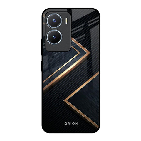 Sleek Golden & Navy Vivo T2x 5G Glass Back Cover Online