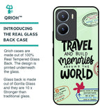 Travel Stamps Glass Case for Vivo T2x 5G
