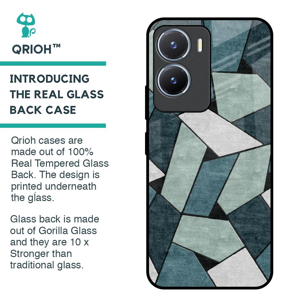 Abstact Tiles Glass Case for Vivo T2x 5G