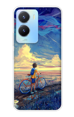 Riding Bicycle to Dreamland Vivo T2x 5G Back Cover