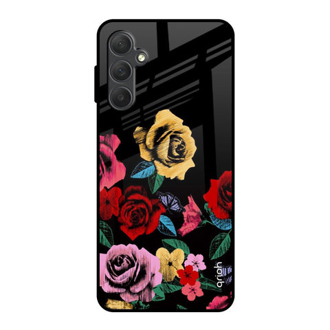 Floral Decorative Samsung Galaxy F54 5G Glass Back Cover Online