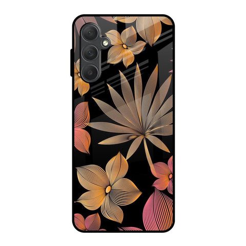Lines Pattern Flowers Samsung Galaxy F54 5G Glass Back Cover Online