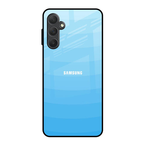 Wavy Blue Pattern Samsung Galaxy F54 5G Glass Back Cover Online