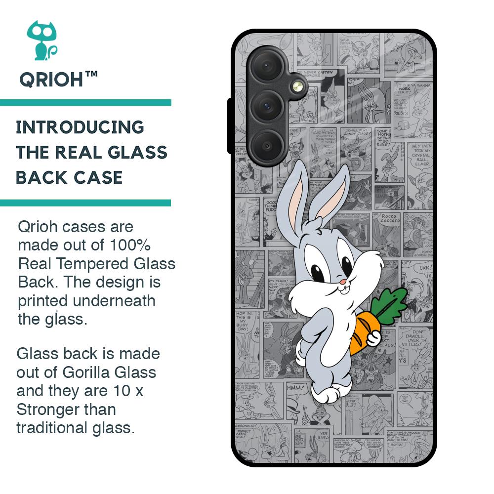 Cute Baby Bunny Glass Case for Samsung Galaxy F54 5G
