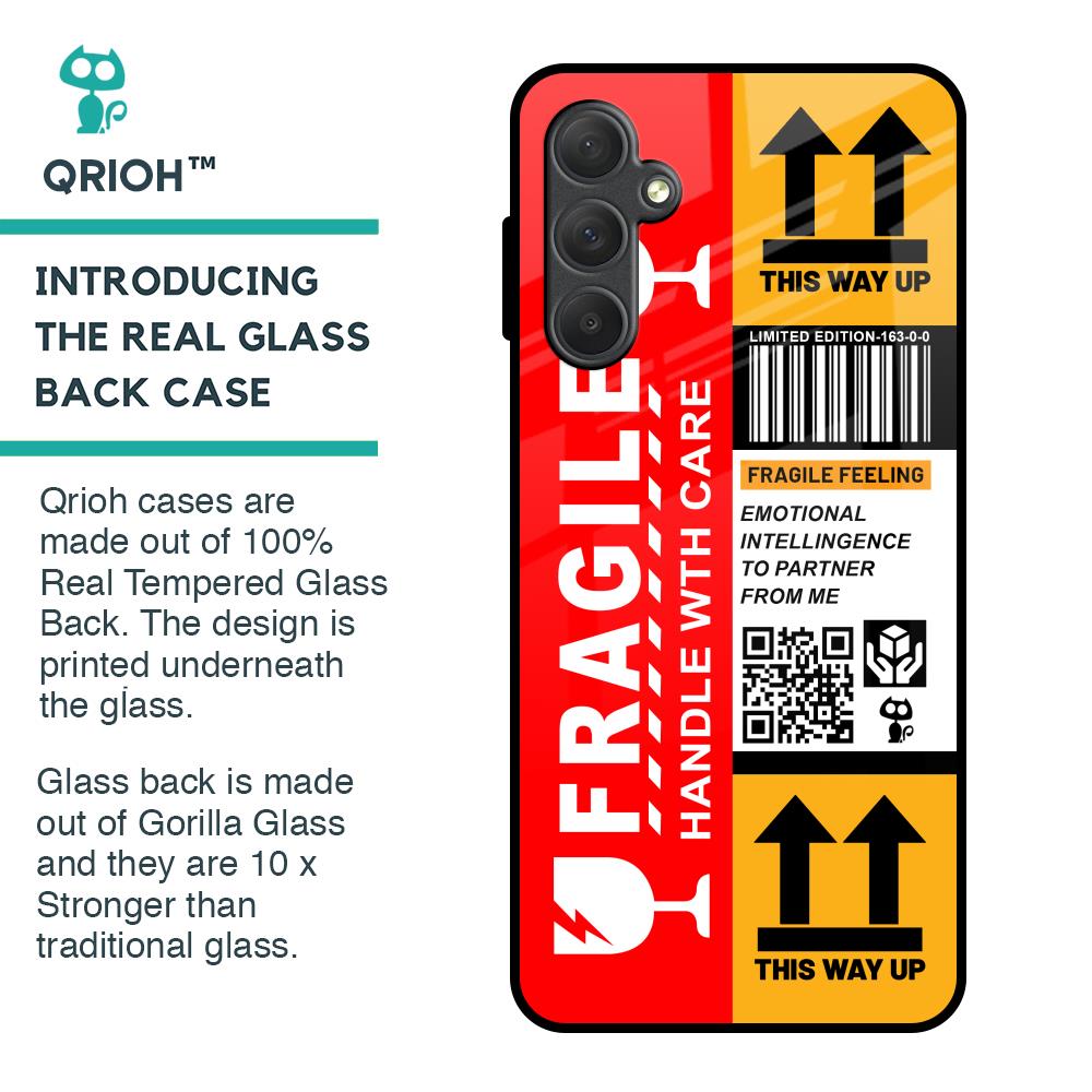 Handle With Care Glass Case for Samsung Galaxy F54 5G