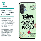 Travel Stamps Glass Case for Samsung Galaxy F54 5G