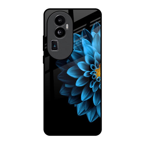 Half Blue Flower Oppo Reno10 Pro Plus 5G Glass Back Cover Online