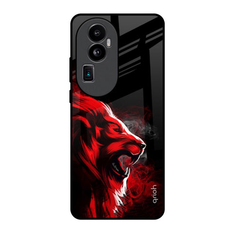 Red Angry Lion Oppo Reno10 Pro Plus 5G Glass Back Cover Online
