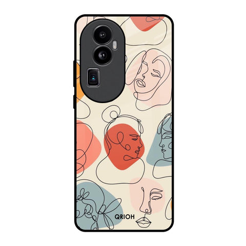 Abstract Faces Oppo Reno10 Pro Plus 5G Glass Back Cover Online