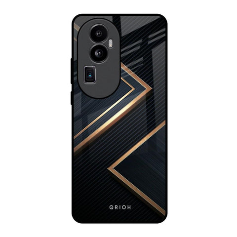 Sleek Golden & Navy Oppo Reno10 Pro Plus 5G Glass Back Cover Online