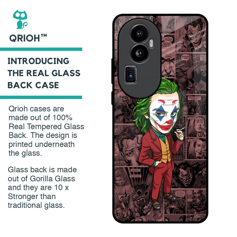 Joker Cartoon Glass Case for Oppo Reno10 Pro Plus 5G