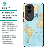 Travel Map Glass Case for Oppo Reno10 Pro Plus 5G
