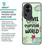 Travel Stamps Glass Case for Oppo Reno10 Pro Plus 5G