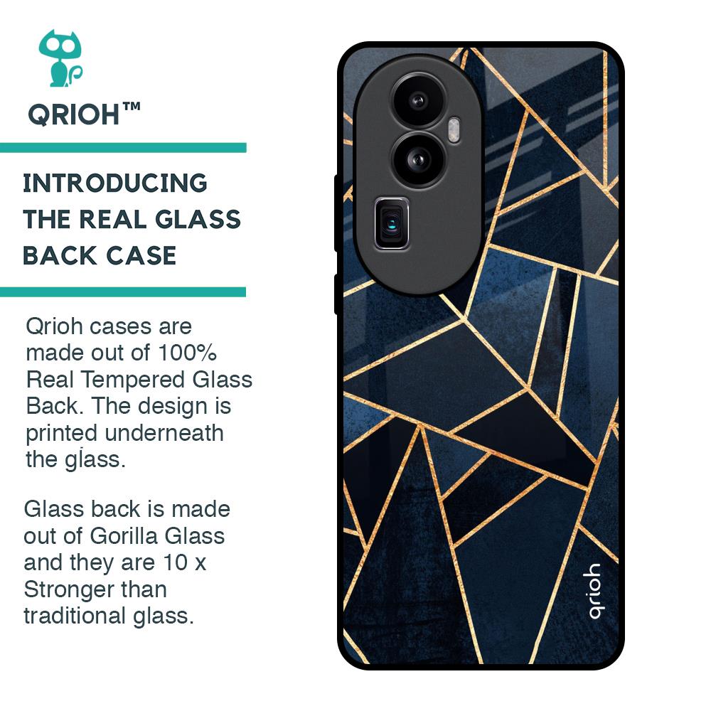 Abstract Tiles Glass Case for Oppo Reno10 Pro Plus 5G
